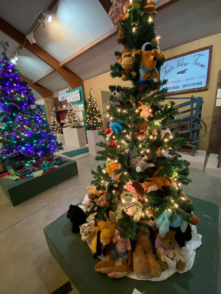 There are 35 trees to be raffled including “Mental Awareness, decorated by the Worn and Weathered Motorcycle Club and “Kids Korner,” decorated with stuffed animals and toys by Maddy Gaffney and Kathy DuMortier, among many others.